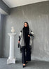 طقم صوف لون أسود 3 قطع